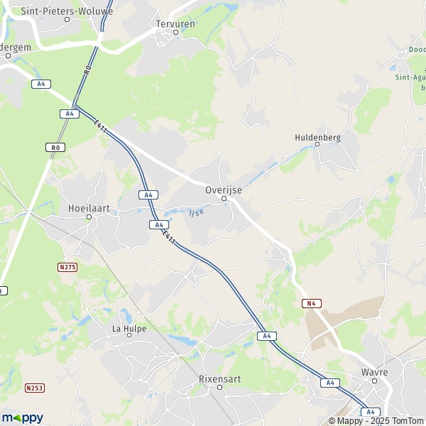 La carte pour la ville de 1560-3090 Overijse