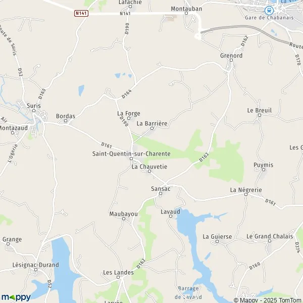 Plan saintquentinsurcharente carte de saintquentinsurcharente