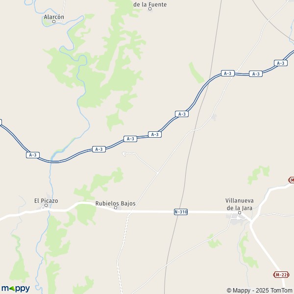 La carte pour la ville de 16212 Pozorrubielos de la Mancha