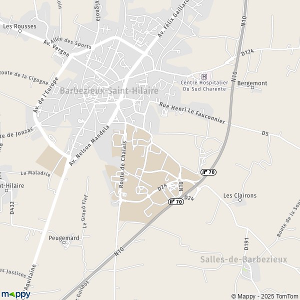Carte Plaisance, 16300 Barbezieux-Saint-Hilaire
