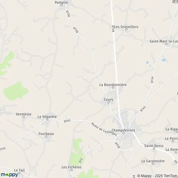 Plan Le Logis carte de Le Logis - 16700 Le Logis De La Cour