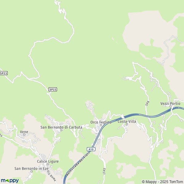 La carte pour la ville de Orco Feglino 17024