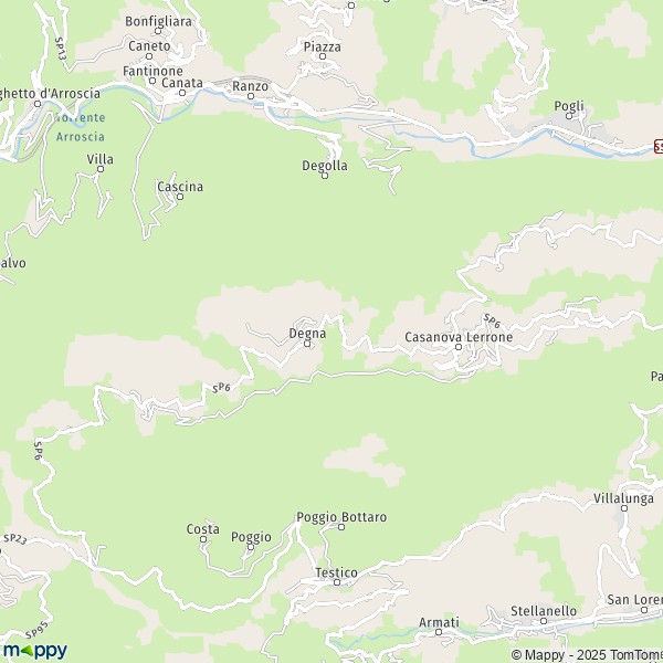 La carte pour la ville de Casanova Lerrone 17033