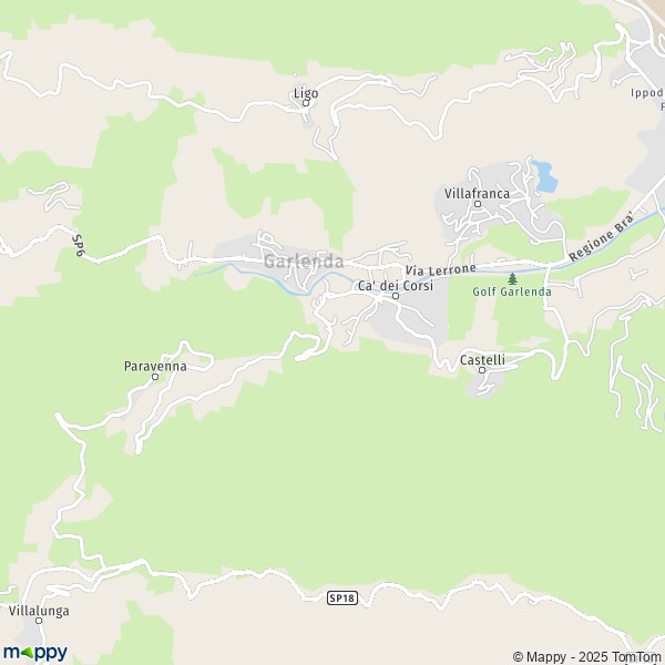 La carte pour la ville de Garlenda 17033