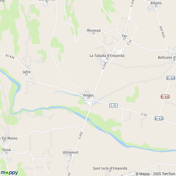 La carte pour la ville de 17142 Verges