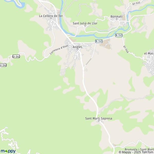 La carte pour la ville de 17160 Anglès