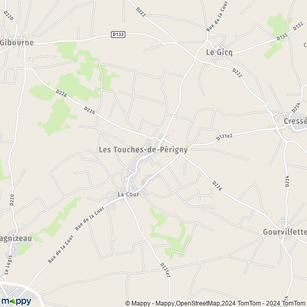 La carte pour la ville de Les Touches-de-Périgny 17160