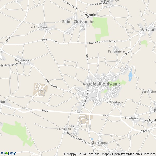 La carte pour la ville de Aigrefeuille-d'Aunis 17290