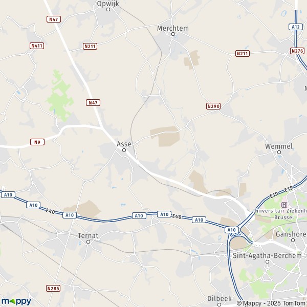 La carte pour la ville de 1730-1731 Asse
