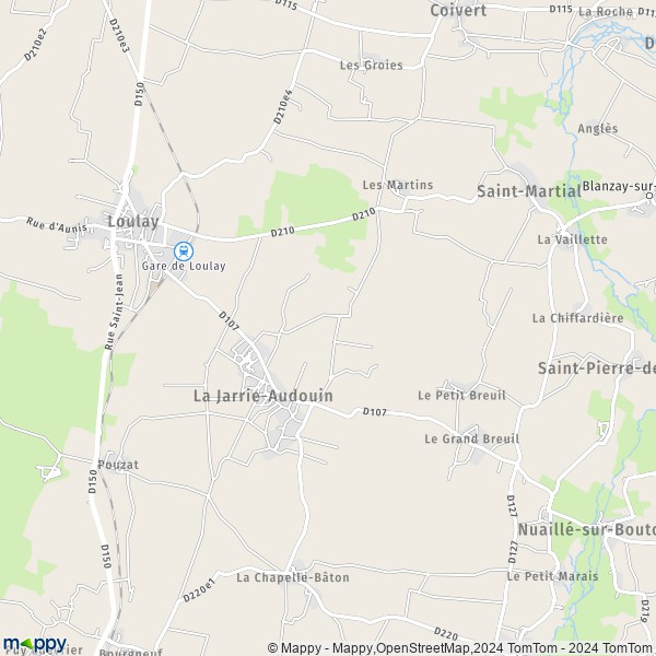 La carte pour la ville de La Jarrie-Audouin 17330