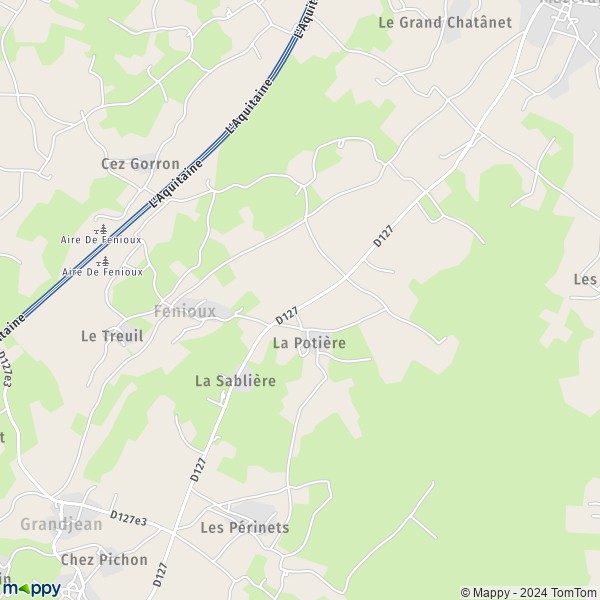 La carte pour la ville de Fenioux 17350