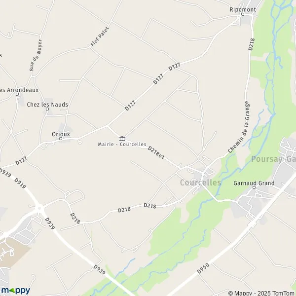 Plan Courcelles carte de Courcelles (17400) et infos pratiques