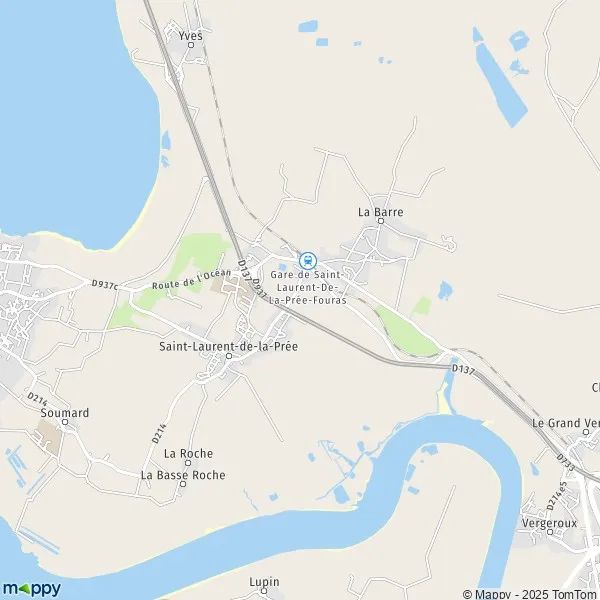 Plan SaintLaurentdelaPrée carte de SaintLaurentdelaPrée