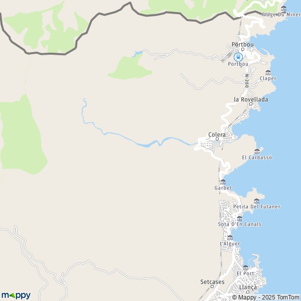 La carte pour la ville de 17496 Colera