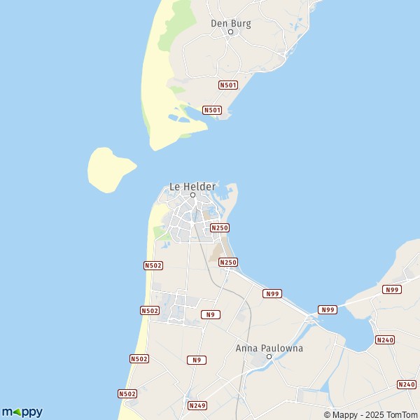 La carte pour la ville de Le Helder 1759-1789