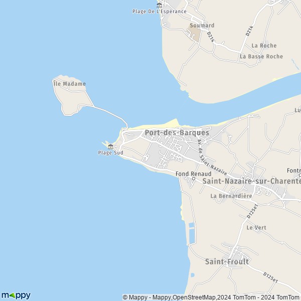La carte pour la ville de Port-des-Barques 17730