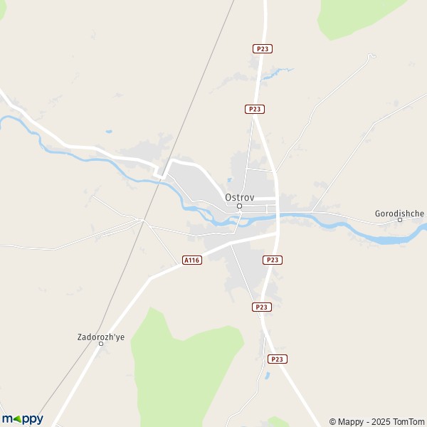 La carte pour la ville de Ostrov 181350-181353