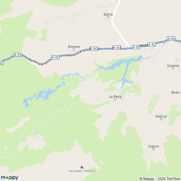 Plan La Peza carte de La Peza (18181) et infos pratiques