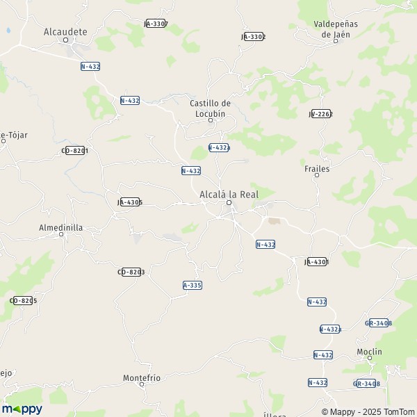 La carte pour la ville de 18249-23692 Alcalá la Real