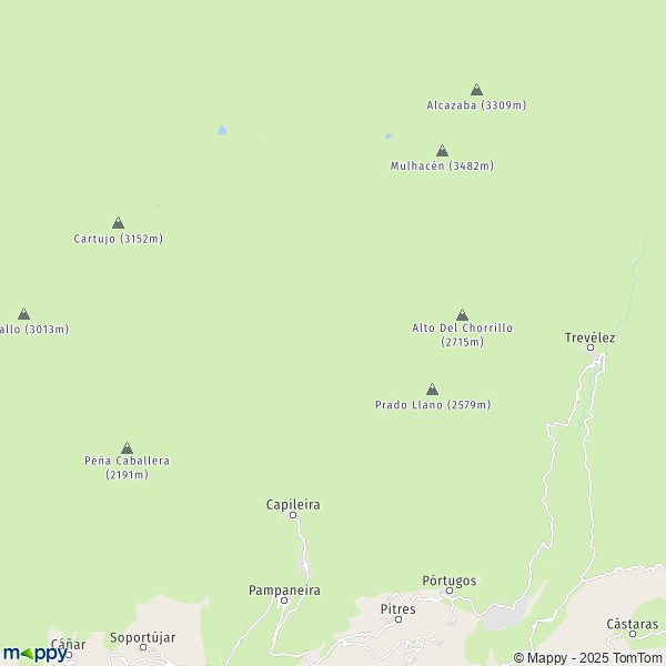 La carte pour la ville de 18413 Capileira
