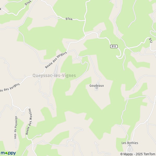 Carte La Queyrille, 19120 Queyssac-les-Vignes