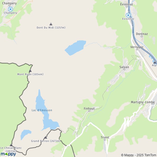 La carte pour la ville de Salvan 1922-1923