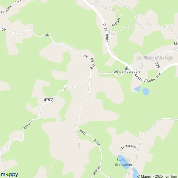 Carte Haut Pras, 19290 Sornac