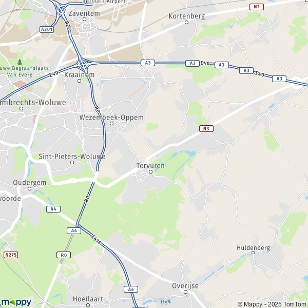 La carte pour la ville de 1950-3080 Tervuren