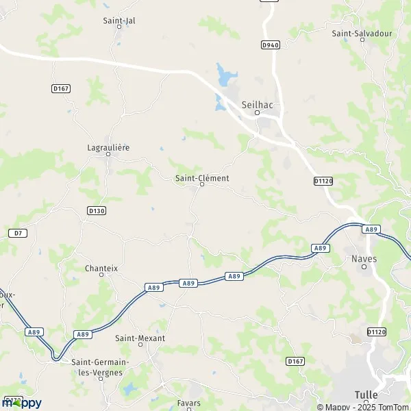 Plan saintclement carte de saintclement (19700) et infos pratiques