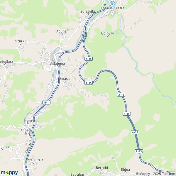 La carte pour la ville de 20150 Villabona