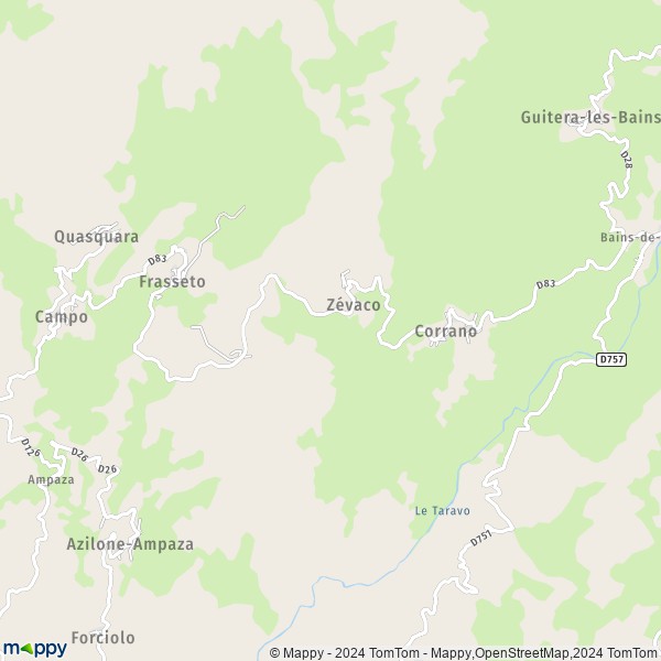 La carte pour la ville de Zévaco 20173