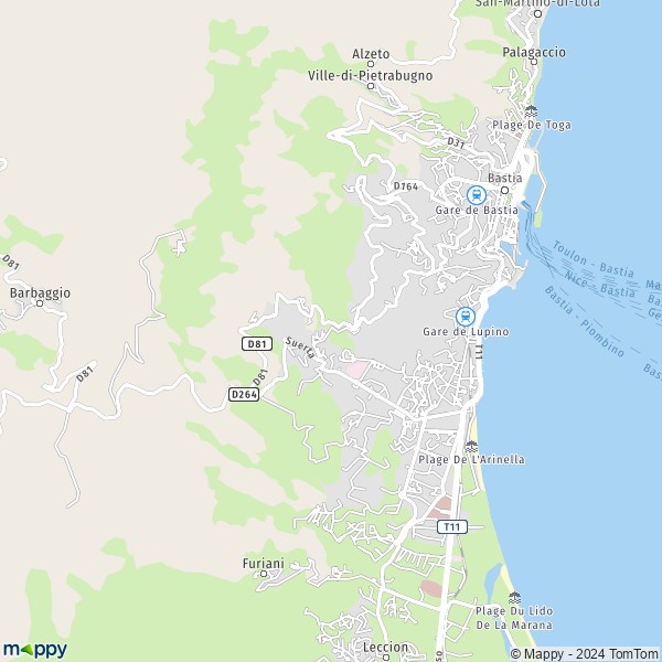 mappy carte corse Plan Bastia Carte De Bastia 20200 Et Infos Pratiques mappy carte corse