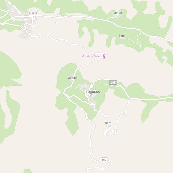 Plan Terre Rosse : carte de Terre Rosse, 20228 Cagnano et infos pratiques