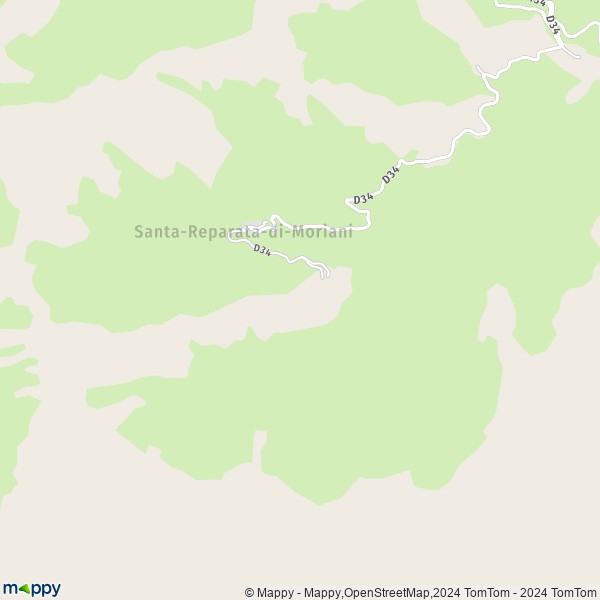 La carte pour la ville de Santa-Reparata-di-Moriani 20230