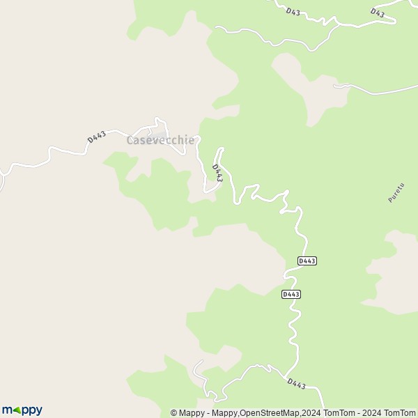 La carte pour la ville de Casevecchie 20270