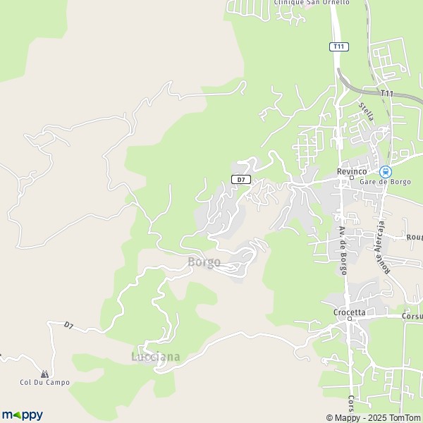 Carte Lotissement de Borgo, 20290 Borgo