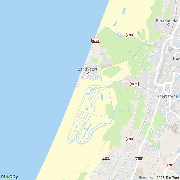 La carte pour la ville de Zandvoort 2041-2116