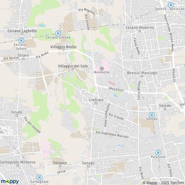 La carte pour la ville de Limbiate 20812