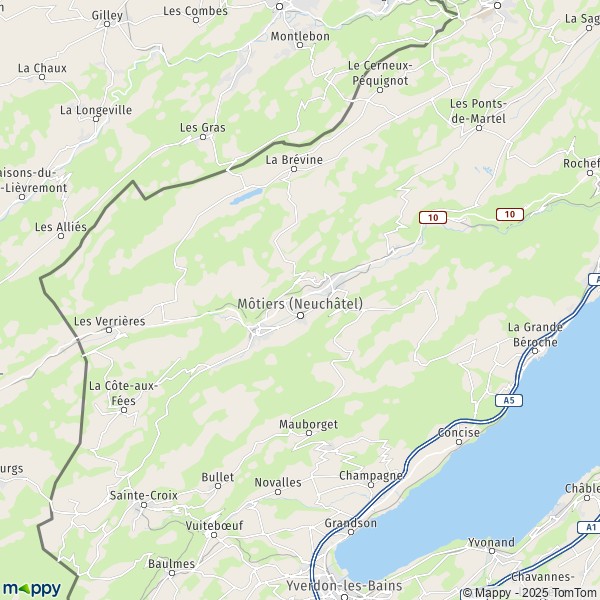 La carte pour la ville de Val-de-Travers 2103-2406