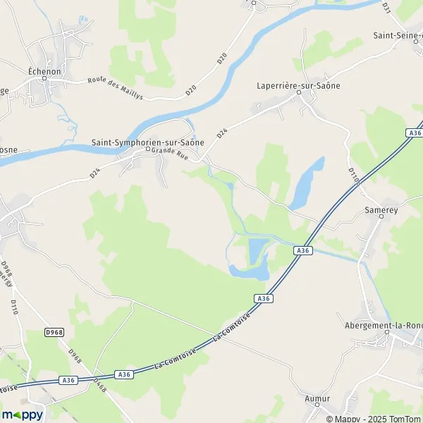 Plan SaintSymphoriensurSaône carte de SaintSymphoriensurSaône
