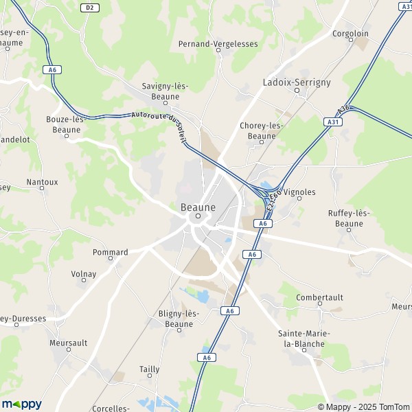 Carte Z.I. de Beaune-Vignolles, 21200 Beaune