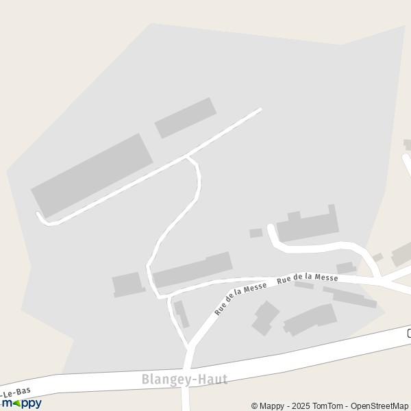 Carte Blangey-Haut, 21230 Jouey