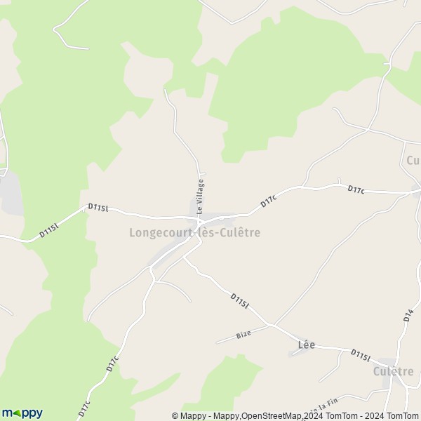 La carte pour la ville de Longecourt-lès-Culêtre 21230