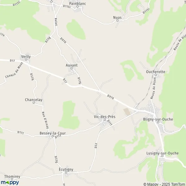 Plan VicdesPrés carte de VicdesPrés (21360) et infos pratiques