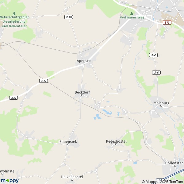 La carte pour la ville de 21643 Beckdorf