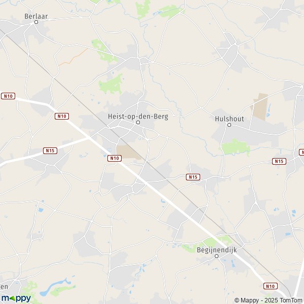 La carte pour la ville de 2200-2580 Heist-op-den-Berg