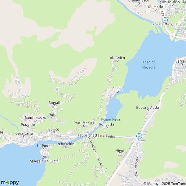 La carte pour la ville de Sorico 22010