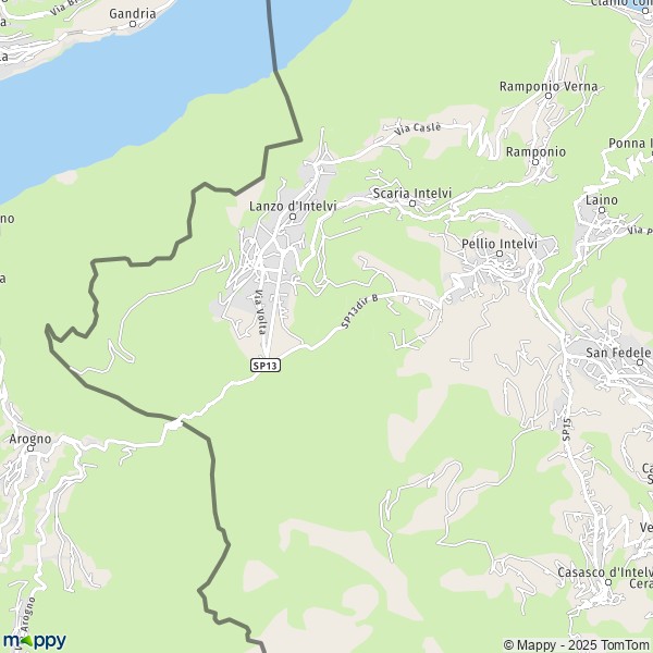 La carte pour la ville de Lanzo d'Intelvi, 22024 Alta Valle Intelvi