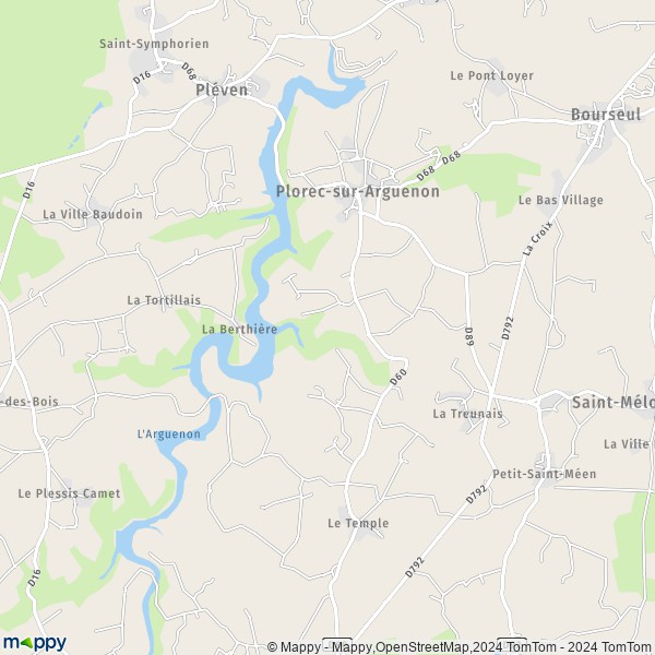 La carte pour la ville de Plorec-sur-Arguenon 22130