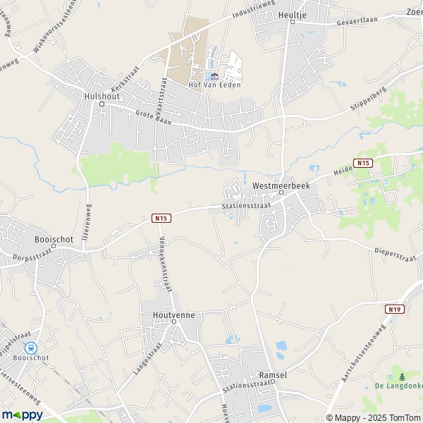 La carte pour la ville de 2221-2235 Hulshout